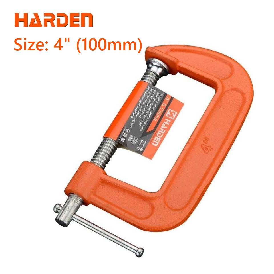 Picture of Harden 4" G Clamp Top quality Portable Table Tool Carpentry Wood Heavy Duty C Clamps For Woodworking 600202