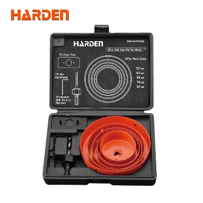 Picture of Harden 8Pcs Hole Saw Kits For Wood, High Carbon Steel Professional 610545