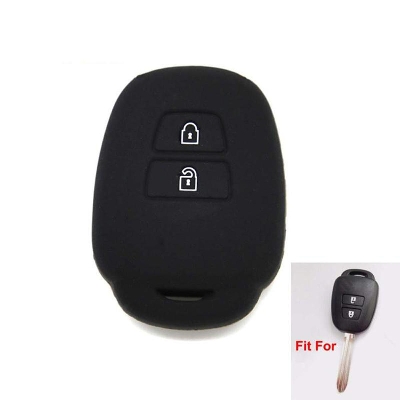 Picture of Toyota Silicone Protecting Remote Key Case Cover 2 Buttons For Toyota Aqua Axio Corolla Vitz RAV4 Land Cruiser