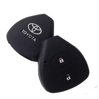 Picture of Toyota Silicone Protecting Remote Key Case Cover 2 Buttons For Holder for Corolla Hilux Vitz RAV4 Aqua Axio Prius