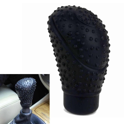 Picture of Nonslip Car Shift Knob Gear Stick Protective Soft Silicone Cover 30mm -Black for - Universal
