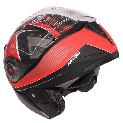 Picture of XBK-961 Full Face Flip up  Helmet for Men -Black Red