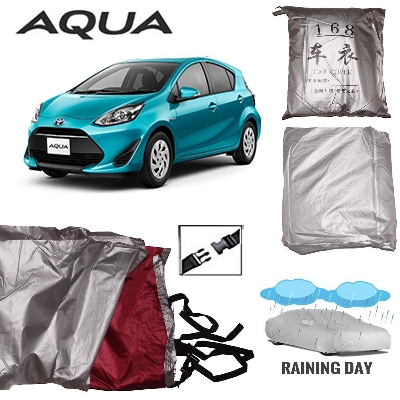 Picture of Car Body Cover for Toyota Aqua Silver Color Waterproof