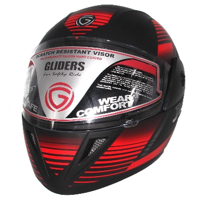 Picture of GLIDER Jazz D5 Full Face Helmet -Matt Black Red