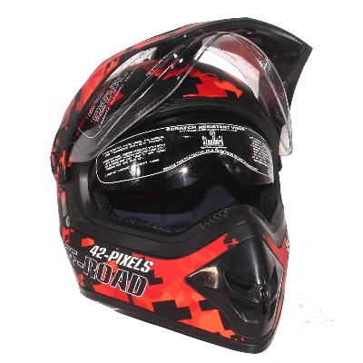 Picture of SB-42 BANG PIXELS MAT BLACK WITH RED