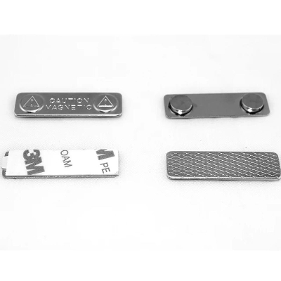 Picture of Strong Steel Plate Magnetic Name Tag Holder  Clothing