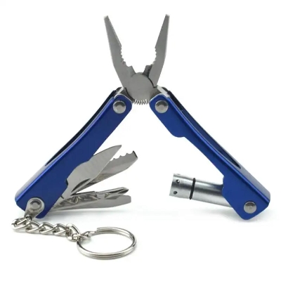 Picture of Multitool Survival Pliers 7 in 1 Multi-function stainless steel outdoor LED Light Keychain Screwdriver bottle opener Plier Tools