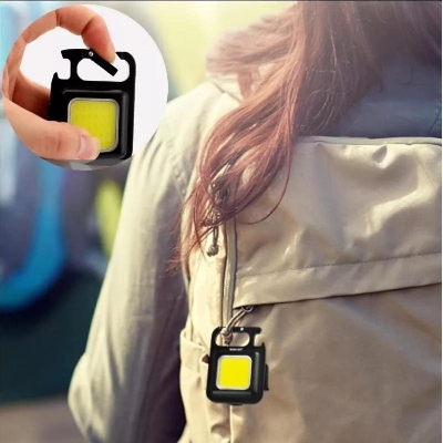Picture of LED USB Rechargeable Flashlight Camping Magnet Small COB Rechargeable Keychain Flashlight