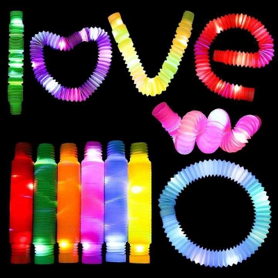 Picture of 1 pcs Party Corrugated Tube Pipe Colorful LED Pipes Fidget Toy Sensory Tube