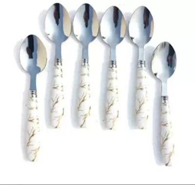 Picture of 6 pcs Designer Stainless Steel Fork Table Spoons