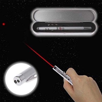 Picture of 4 in 1 Telescopic Teaching Tools Ball Pen RED Laser PowerPoint Pointer Pen Ballpoint Pen Small Flashlight Best Gift for Teacher