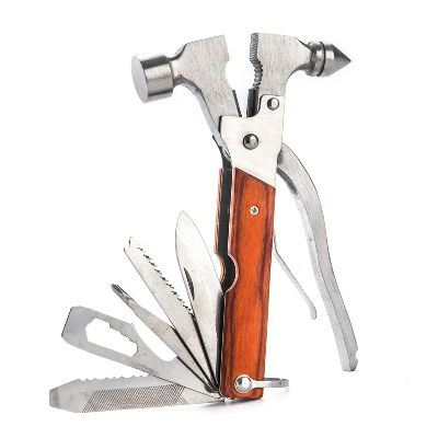 Picture of 12 in 1 portable stainless steel outdoor camping safety belt cutter car window escape tool hammer