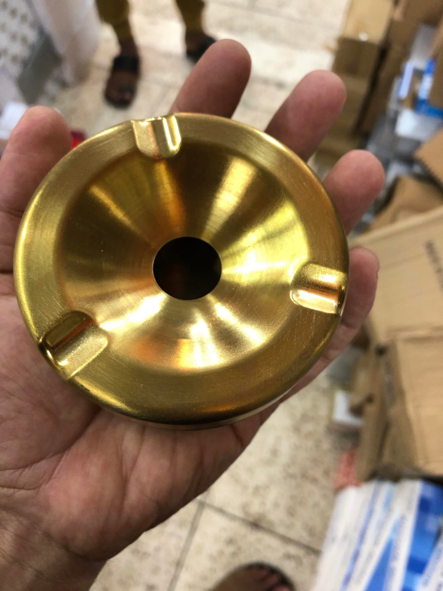 Picture of Home restaurant living room simple ashtray KTV Internet cafe stainless steel ashtray