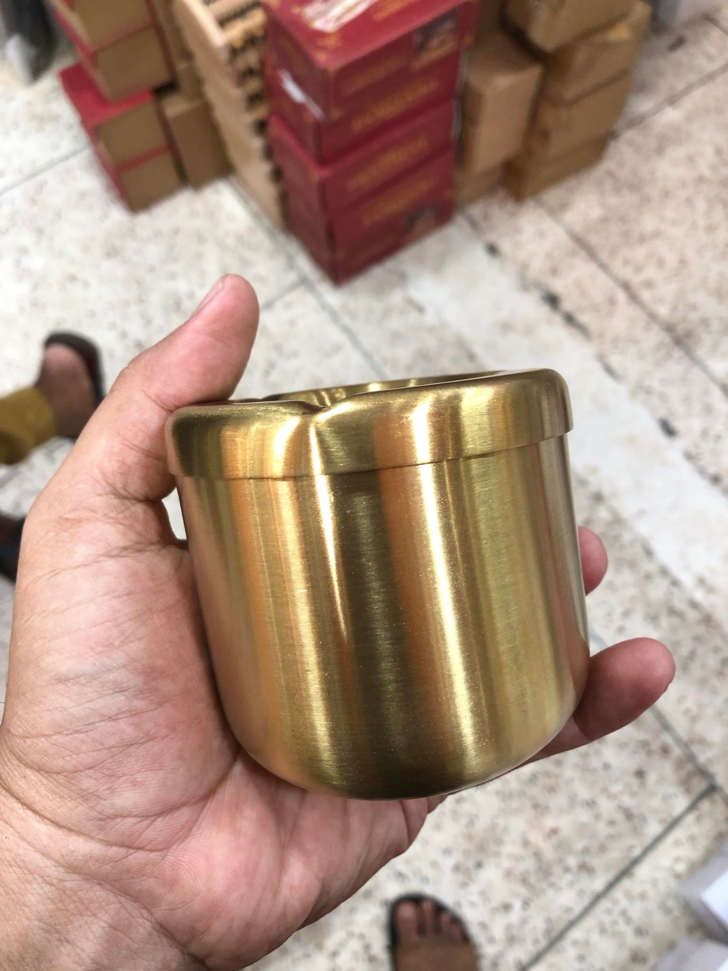 Picture of Home restaurant living room simple ashtray KTV Internet cafe stainless steel ashtray