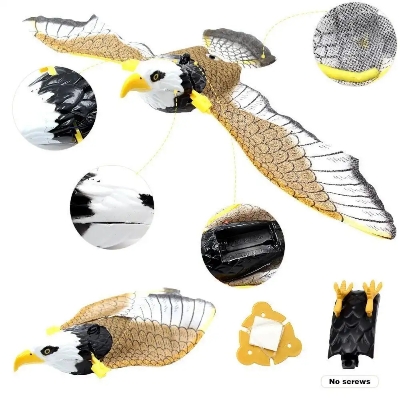 Picture of Fashion Luminous Bird Repellent Hanging Electric Eagle With Music Flying Bird Scarer Portable Flying Bird