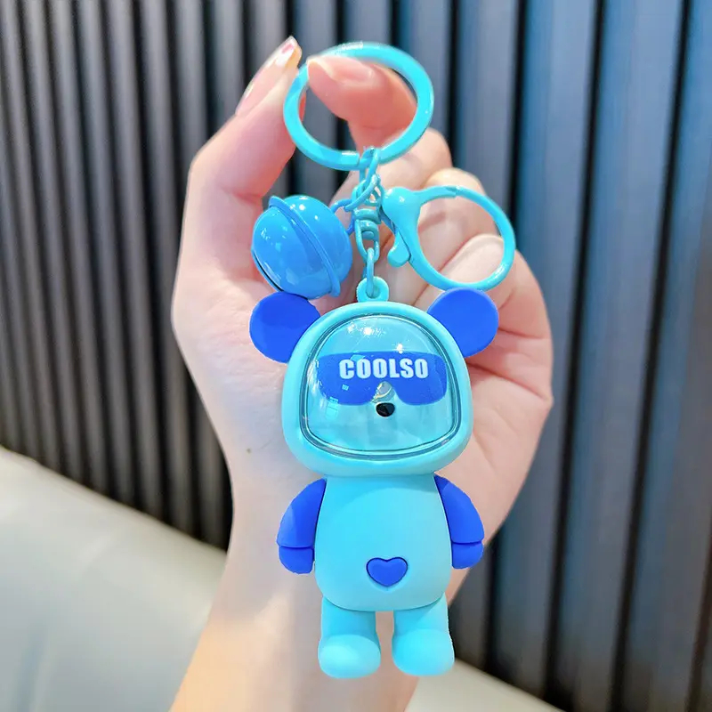 Picture of 1 Pcs LED Bear Keychain Light-Up Night Light Charm Keychain for Students backpack bag