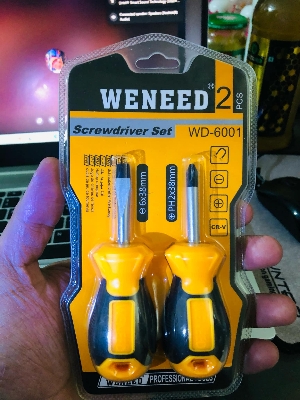 Picture of 2 pcs Multipurpose Usage Mini Screwdriver Set Phillips, Plus and Flat Head