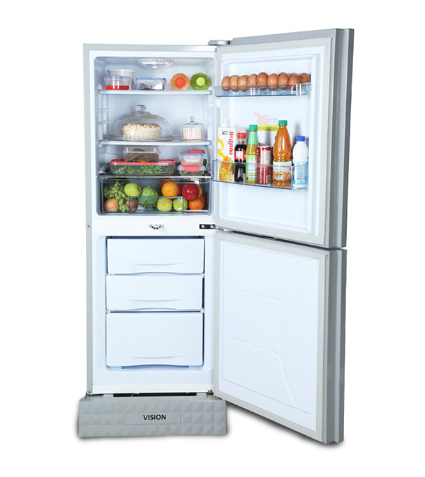 Buy VISION Glass Door Refrigerator RE-196 Liter Fireworks Lily Flower Bottom Mount Online at Best Price