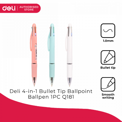 Buy Deli Ball Point Pen Four Colors Macaron 12Pcs -EQ181 at Best Prices in Bangladesh