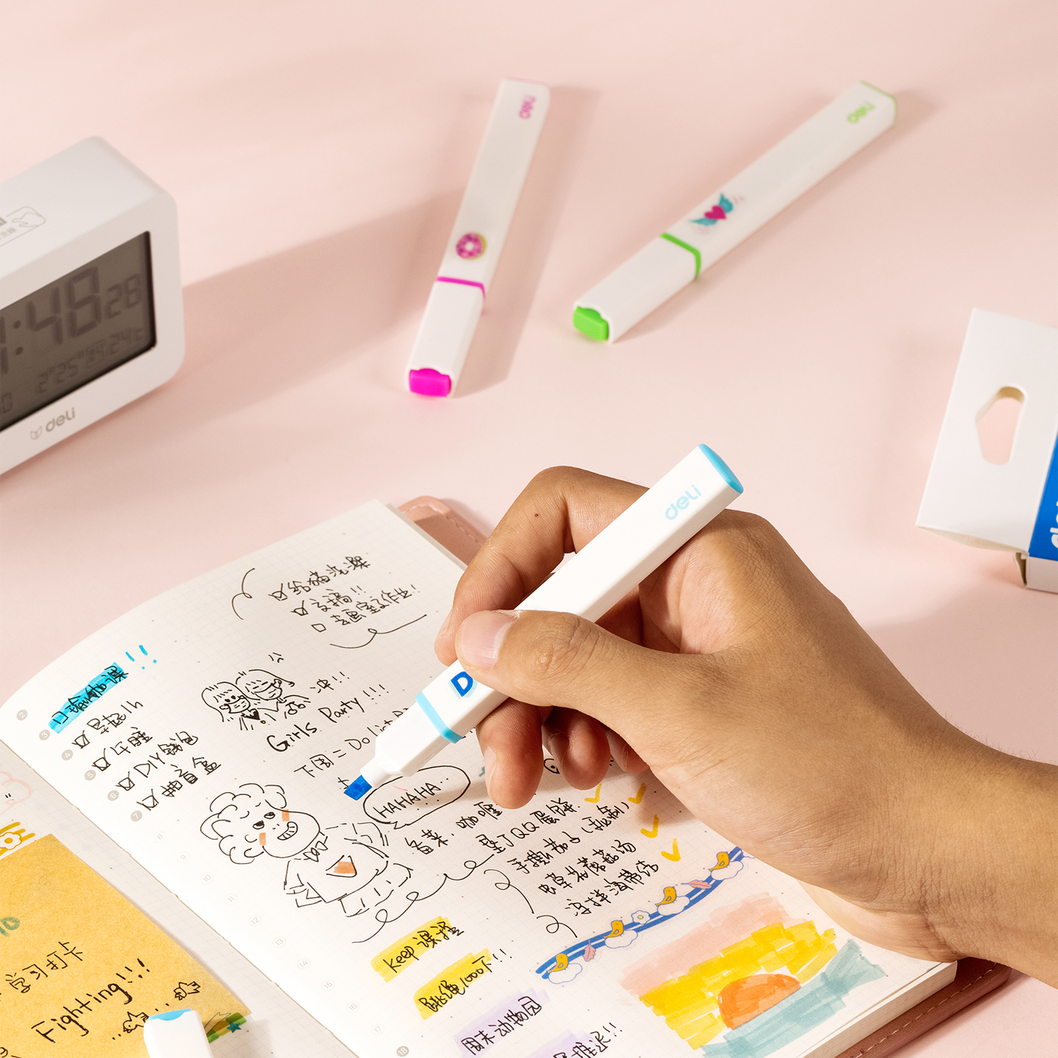 Buy Deli Highlighter Pen 6 colour set -EU13-6C at Best Prices in Bangladesh