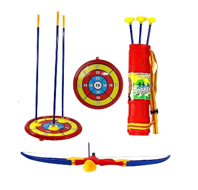 Picture of Bow and Arrow for Kids - Leser Light & 13-inch Archery Bow with 3 Suction Cups Arrows, Target, and Quiver - Practice Outdoor Toys for Children(BIG SIZE)