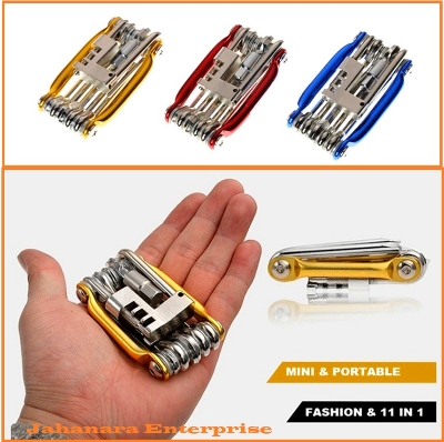 Picture of Bicycle Tools Heavy Duty 11 Function Folding Pocket Tool Motorcycle Accessories