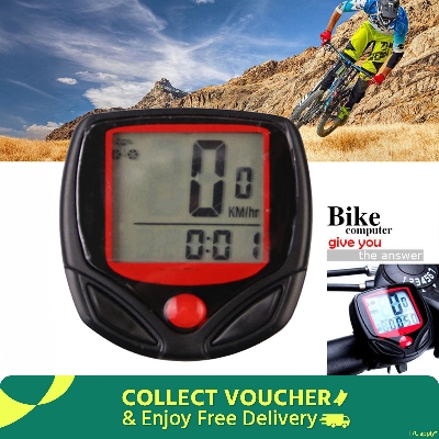 Picture of Waterproof 15 Function LCD Bike Bicycle Odometer Speedometer Cycling Speed Meter