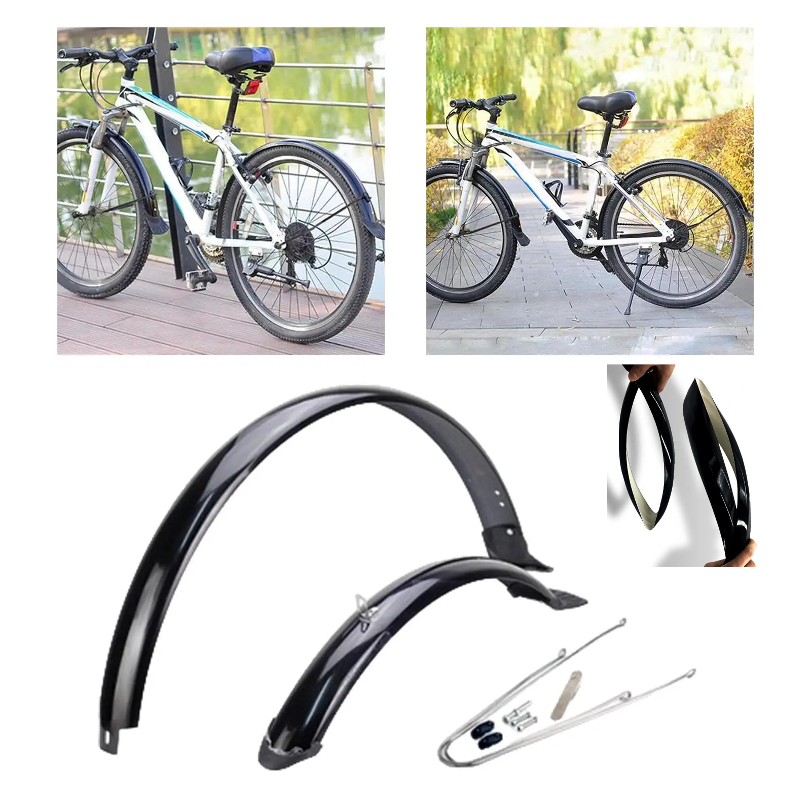 Picture of Bicycle Full mudguard  26"/27".5/29"/20"/700C Reaching,Front&Rear Fender Durable MTB/Road/Folding Bike Mudguards