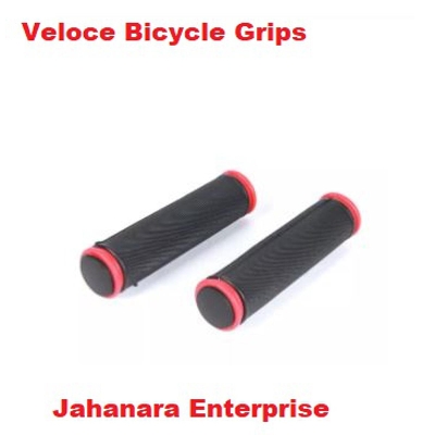 Picture of Veloce Bike Grips Mountain Bicycle Handle Handlebar Soft Rubber Multi colour 1 pair