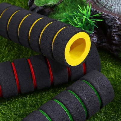 Picture of Bicycle Handlebar Bicycle Grip Sponge Cover Non Slip Handle Bar Foam Sponge Grips 2 Pcs (Mixed Color)