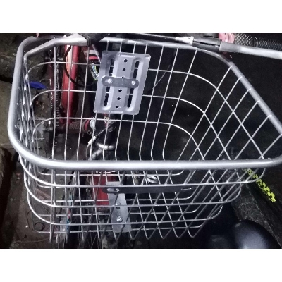 Picture of Bicycle Basket Steel Silver colour (Made in China) Bicycle Accessories