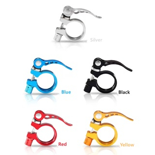 Picture of Aluminum Alloy Mountain Bike Seatpost Clamp, Quick Release Cycling Seat Tube Clip, Bicycle Accessories