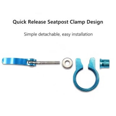 Picture of Aluminum Alloy Mountain Bike Seatpost Clamp, Quick Release Cycling Seat Tube Clip, Bicycle Accessories