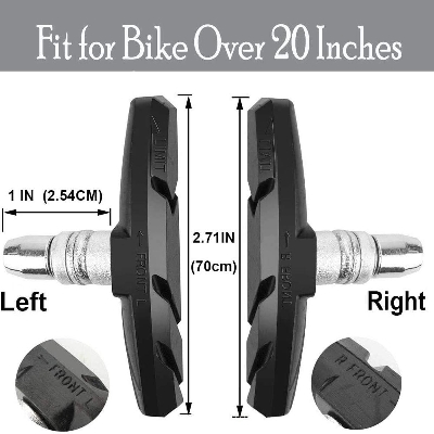 Picture of Bicycle Brake Pads Shoes Blocks Rubber without Nutbolt made in Malaysia 4 pcs Bicycle Accessories