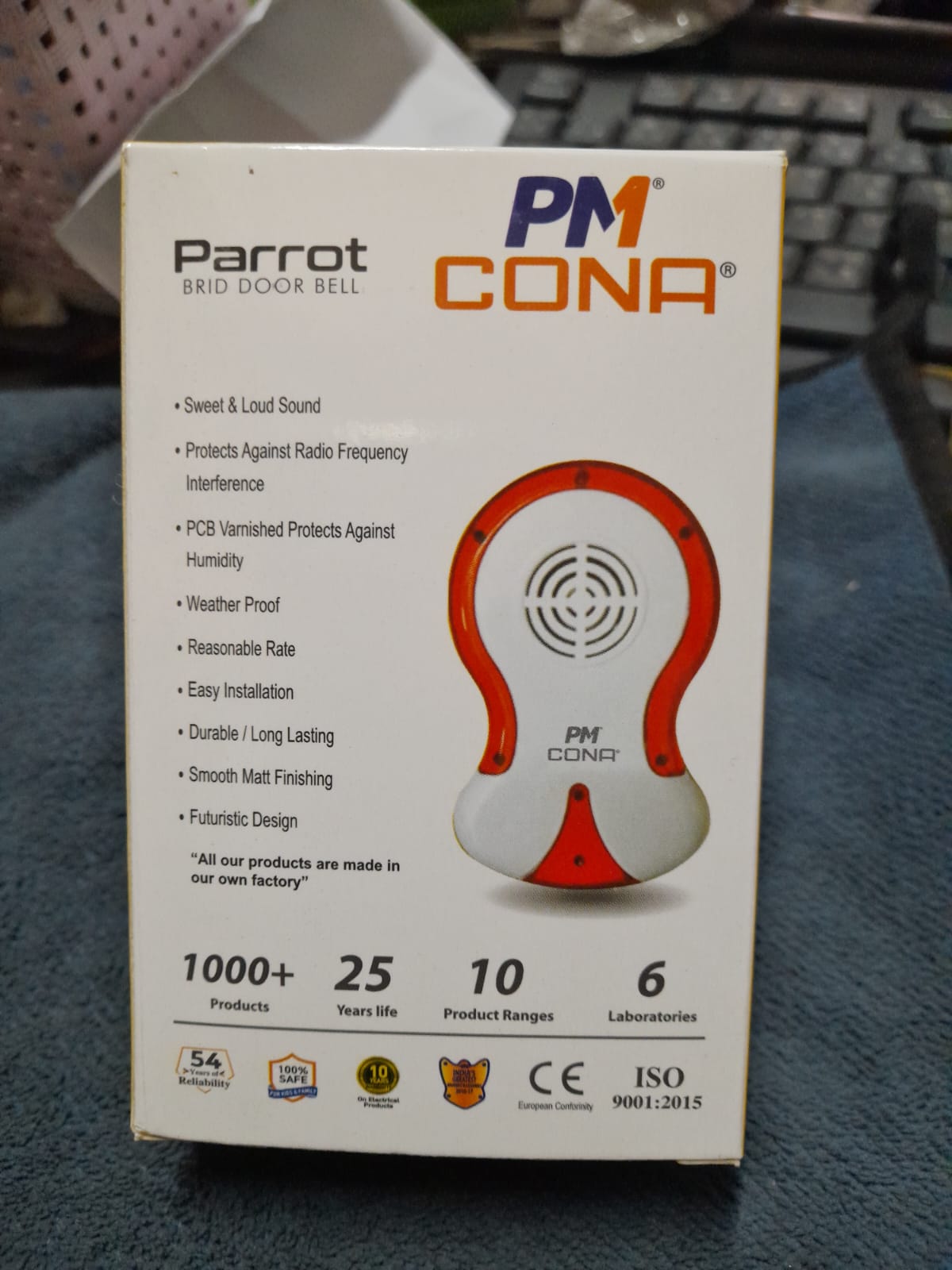 Picture of Cona Red and white Ding Dong Doorbells & Bell Push, Home Calling Bell