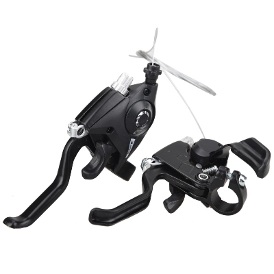 Picture of Shimano Genuine Shifter 3x7 Speed With Gear Derailleur Shimano Tourney RD-TX35 Speed Combo Set - সাইকেল - সাইকেল