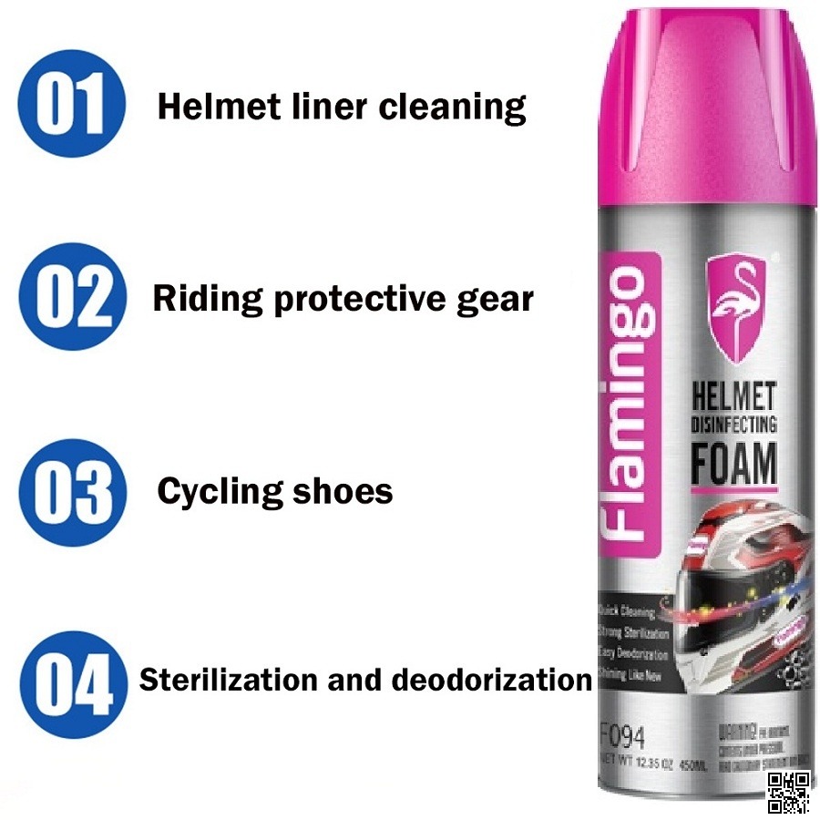 Picture of Flamingo Helmet Disinfecting Foam Cleaner 450ml, Motorcycle Helmet Foam Cleaner,