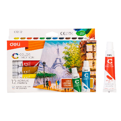Buy Deli Acrylic Colour 12ml Tube -EC12-12 at Best Prices in Bangladesh