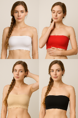 Picture of Tube bra women wearing stepless bra sana body bra