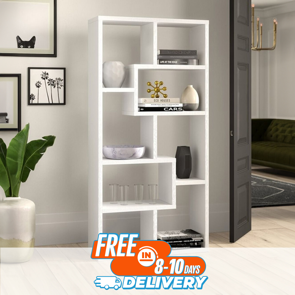 Picture of RK Stylish MDF Book Shelf_  Book Case_Book Shelf Organizer