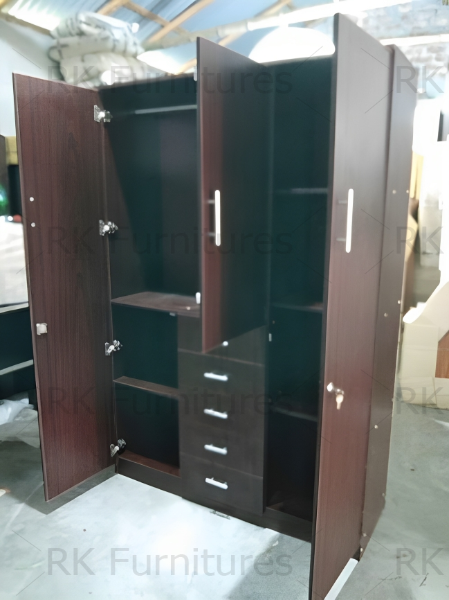 Picture of Exceotional Quality - RK 3 Part Almirah or Cupboard Made of MDF Laminated Board - Vintage Choice - Exclusive Experience