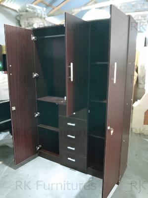 Picture of Exceotional Quality - RK 3 Part Almirah or Cupboard Made of MDF Laminated Board - Vintage Choice - Exclusive Experience