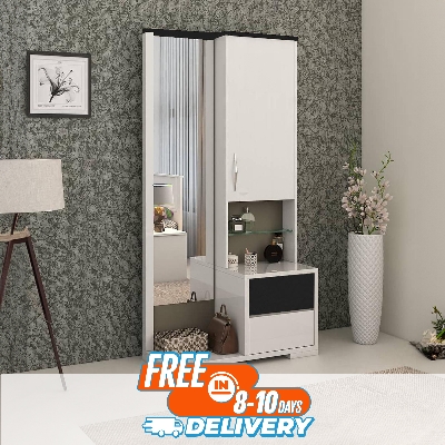 Picture of RK White Dressing Table With Shelves and Drawers