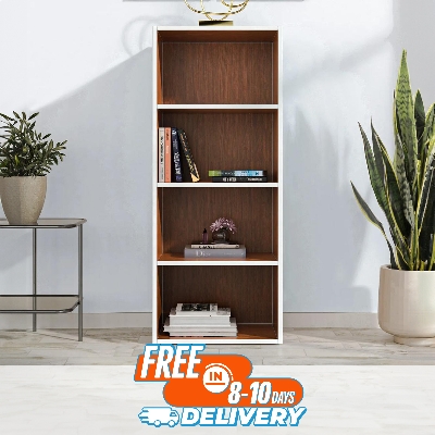 Picture of RK 4 Tier Book Shelf Storage Cabinet for Bedroom or Storage Cabinet Living Room 48X16 inches