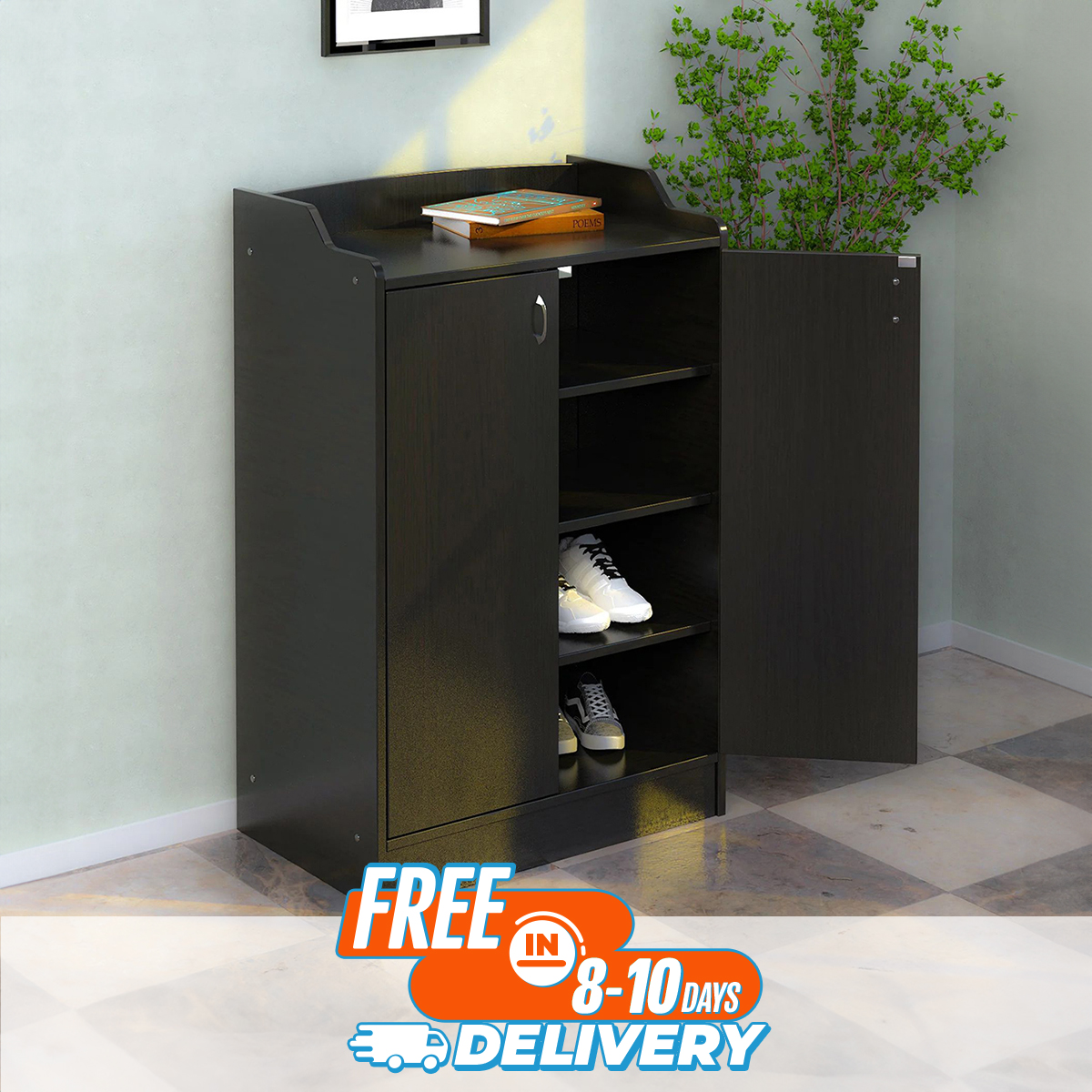 Picture of RK Shoe Cabinet for Entryway or Shoe Rack Storage Organizer