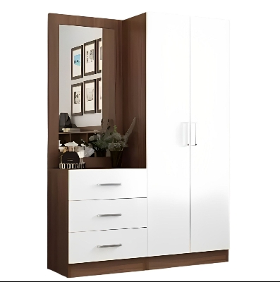 Picture of RK Stylish White Vanity Dresser and Cupboard