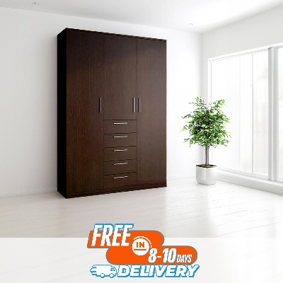Picture of RK 3 Door 5 Drawer Almirah or Cupboard Made of MDF Laminated Board - Exclusive Experience