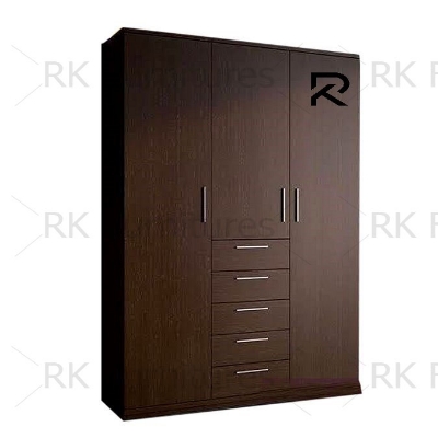 Picture of RK 3 Door 5 Drawer Almirah or Cupboard Made of MDF Laminated Board - Exclusive Experience