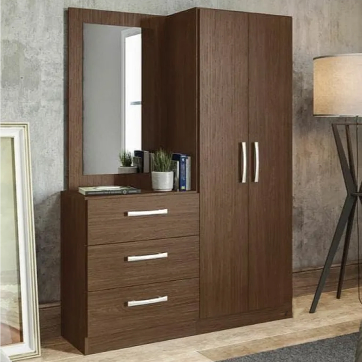 Picture of RK  Stylish Almirah with Dressing Table Vanity Dresser and Cupboard - Vintage Choice - To Experience Greatness