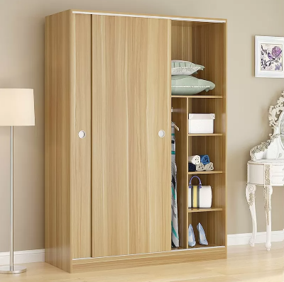 Picture of RK Engineered Wood Wardrobe With 2 Sliding Doors With Mirror & Shelves For Bedroom